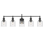 Bryant Bathroom Vanity Light - Matte Black / Clear Seedy