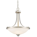 Bordeaux Pendant - Brushed Nickel / Matte Opal