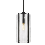 Alverton Pendant - Matte Black / Clear