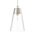 Wentworth Pendant - Brushed Nickel / Clear