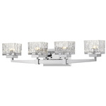 Rubicon Bathroom Vanity Light - Chrome / Clear