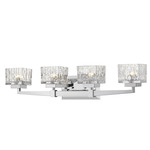 Rubicon Bathroom Vanity Light - Chrome / Clear