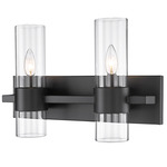 Lawson Bathroom Vanity Light - Matte Black / Clear