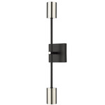 Calumet Wall Sconce - Matte Black / Polished Nickel