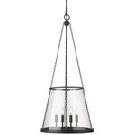 Prescott Pendant - Matte Black / Clear