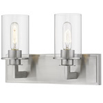 Savannah Bathroom Vanity Light - Brushed Nickel / Clear