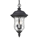 Armstrong Outdoor Pendant - Black / Clear Water