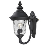 Armstrong Arm-Up Outdoor Wall Light - Black / Clear Water