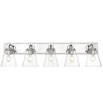 Harper Bathroom Vanity Light - Chrome / Clear