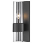 Lawson Wall Sconce - Matte Black / Clear
