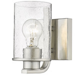 Beckett Wall Sconce - Brushed Nickel / Clear Seedy