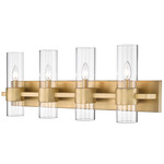 Lawson Bathroom Vanity Light - Rubbed Brass / Clear