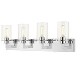 Savannah Bathroom Vanity Light - Chrome / Clear