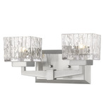 Rubicon Bathroom Vanity Light - Brushed Nickel / Clear