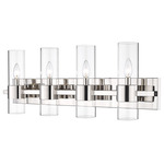 Lawson Bathroom Vanity Light - Polished Nickel / Clear