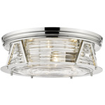 Cape Harbor Ceiling Light - Polished Nickel / Clear