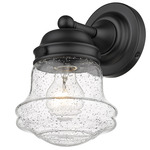 Vaughn Wall Sconce - Matte Black / Clear Seedy