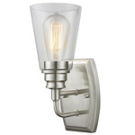 Annora Wall Sconce - Brushed Nickel / Clear