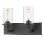 Savannah Bathroom Vanity Light - Bronze / Clear