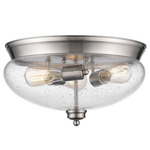 Amon Ceiling Light - Brushed Nickel / Clear Seeded