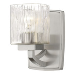 Zaid Wall Sconce - Brushed Nickel / Chisel Glass