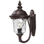 Armstrong Arm-Up Outdoor Wall Light - Bronze / Clear Water