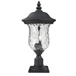 Armstrong Outdoor Pier Light with Traditional Base - Black / Clear Water