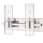 Lawson Bathroom Vanity Light - Polished Nickel / Clear