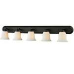 Lagoon Bathroom Vanity Light - Matte Black / Matte Opal