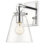 Harper Bathroom Vanity Sconce - Chrome / Clear