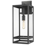 Nuri Outdoor Wall Light - Black / Clear