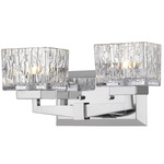 Rubicon Bathroom Vanity Light - Chrome / Clear