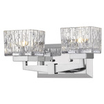 Rubicon Bathroom Vanity Light - Chrome / Clear