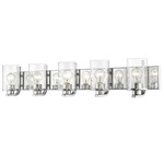 Beckett Bathroom Vanity Light - Chrome / Clear Seedy