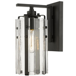 Alverton Wall Sconce - Matte Black / Clear