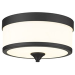 Cosmopolitan Ceiling Light - Matte Black / Etched White / Etched White