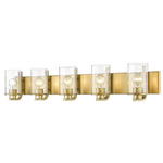 Beckett Bathroom Vanity Light - Olde Brass / Clear Seedy