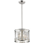 Mersesse Pendant - Brushed Nickel / Clear