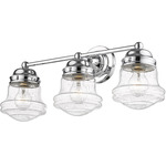 Vaughn Bathroom Vanity Light - Chrome / Clear Seedy