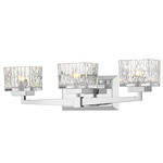 Rubicon Bathroom Vanity Light - Chrome / Clear