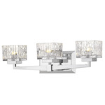 Rubicon Bathroom Vanity Light - Chrome / Clear