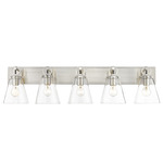 Harper Bathroom Vanity Light - Brushed Nickel / Clear