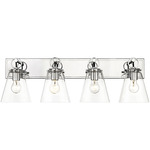 Harper Bathroom Vanity Light - Chrome / Clear