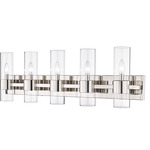 Lawson Bathroom Vanity Light - Polished Nickel / Clear