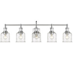 Bryant Bathroom Vanity Light - Chrome / Clear Seedy