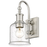 Bryant Wall Sconce - Brushed Nickel / Clear Seedy