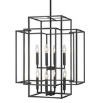 Titania 2 Tiered Chandelier - Matte Black