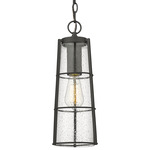 Helix Outdoor Pendant - Black / Clear Seedy