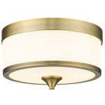 Cosmopolitan Ceiling Light - Heritage Brass / Etched White / Etched White