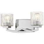 Zaid Bathroom Vanity Light - Chrome / Chisel Glass